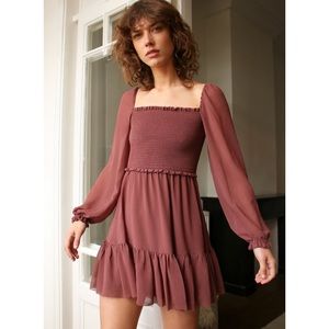 Aritzia Wilfred Tempest Dress - Ashy Rose Pink